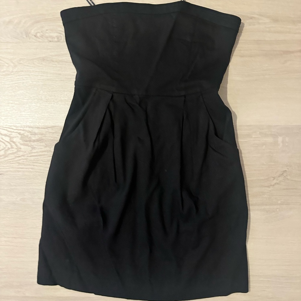 Theory Black Strapless Dress
